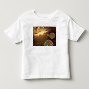 Buckyballs floating in interstellar space toddler t-shirt