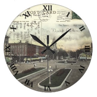 Bucyrus, Ohio Post Card Clock - Square 1913