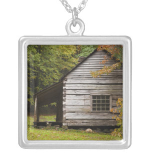 Bud Ogle House, Great Smoky Mountains National Silver Plated Necklace