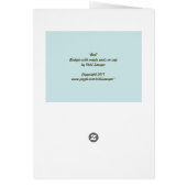 Bud the Badger card (Back)