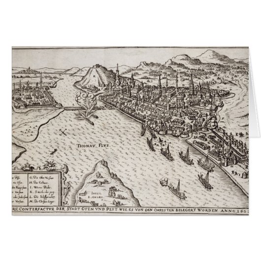 Buda and Pest Besieged by the Christians in 1602, Cards (Front Horizontal)