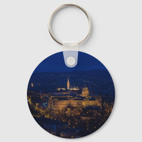 Buda Castle Hungary Budapest at night Keychain