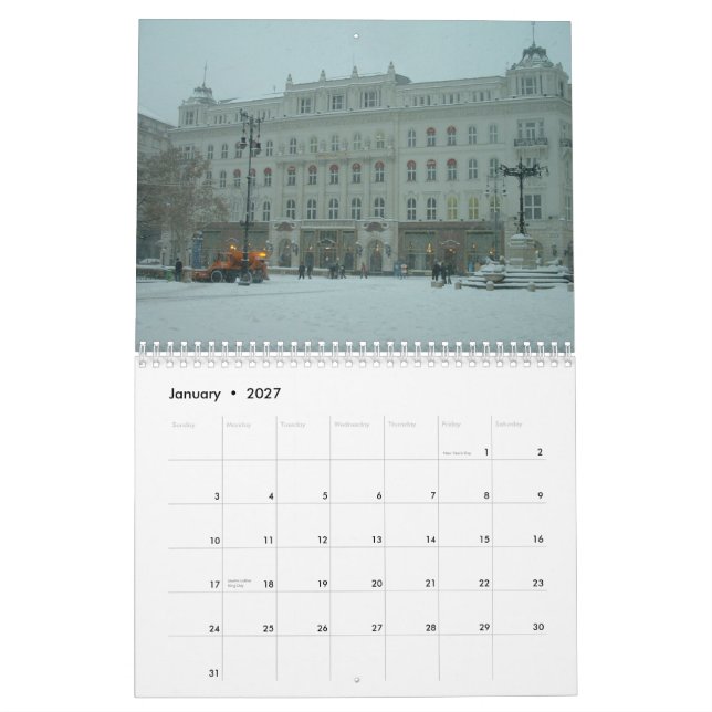 Budapest 2011 calendar (Jan 2027)