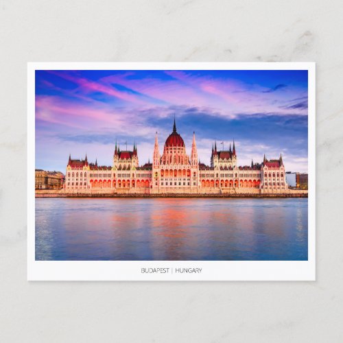 Budapest and Danube River Hungary Holiday Postcard