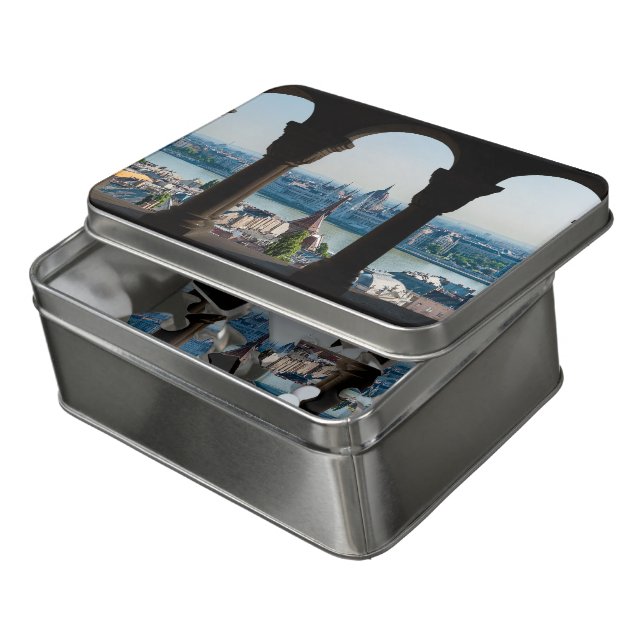 Budapest and hungarian parliament jigsaw puzzle (Lid Open)