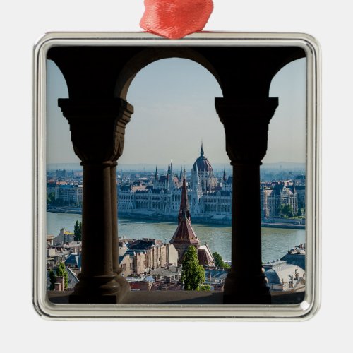 Budapest and hungarian parliament metal ornament