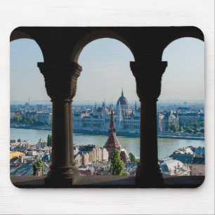 Budapest and hungarian parliament mouse pad