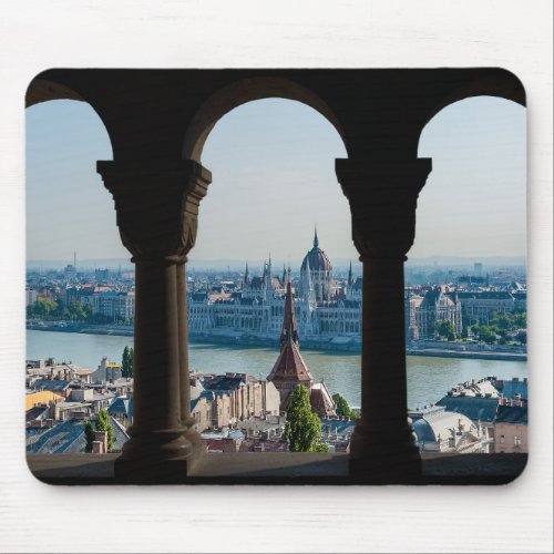 Budapest and hungarian parliament mouse pad