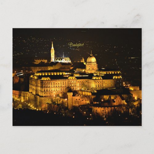 Budapest at Night Postcard
