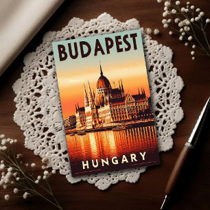Budapest by Night – A Vintage Travel Postcard