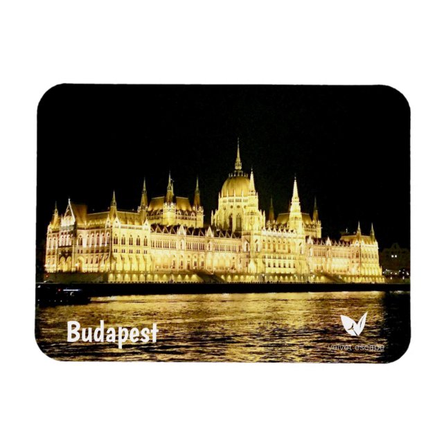 Budapest by night - magnet by Velvet Escape (Horizontal)