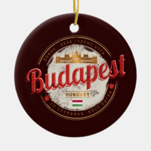 Budapest Design Hungary Vintage Parliament Ceramic Ornament