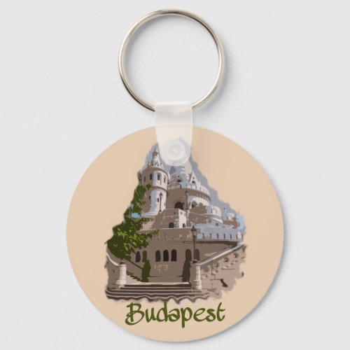 Budapest Fishermans Bastion Keychain