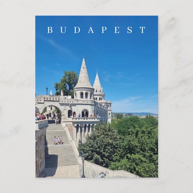 Budapest Fisherman's Bastion view postcard (Front)