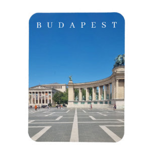Budapest Heroes Square view fridge magnet