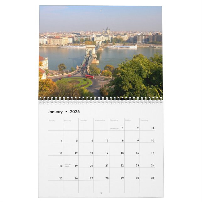 Budapest, Hungary 2013 Calendar (Jan 2026)
