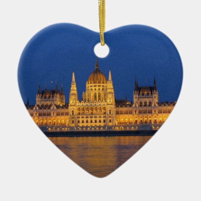 Budapest Hungary Ceramic Ornament (Front)