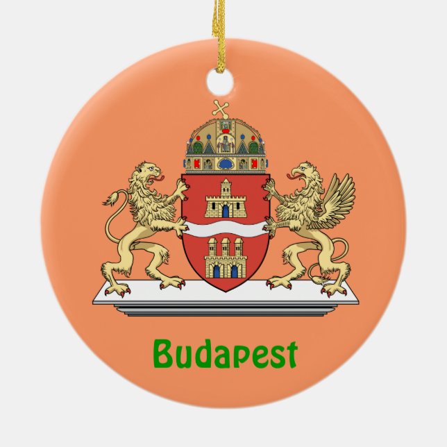 Budapest Hungary Christmas Ornament (Back)