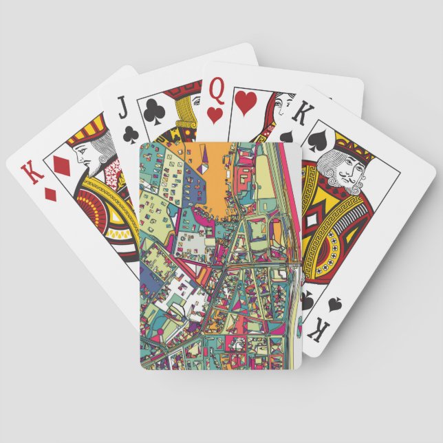 Budapest, Hungary | City Map Poker Cards (Back)