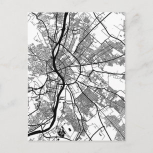 Budapest Hungary City Map Postcard