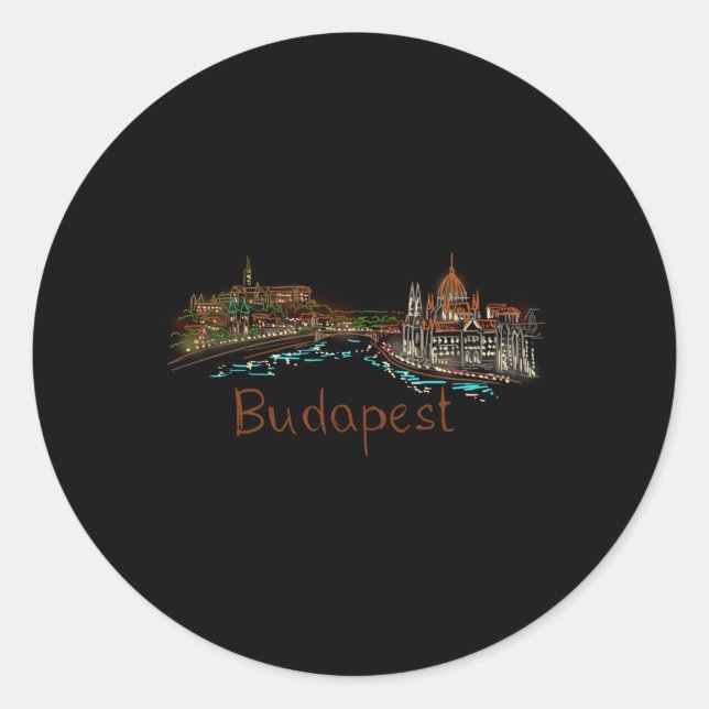Budapest Hungary Classic Round Sticker (Front)