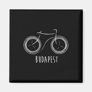 Budapest Hungary Cute Vintage Retro Bike Magnet