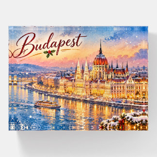 Budapest Hungary Danube Parliament Christmas Paperweight