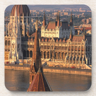 Budapest, Hungary, Danube River, Parliament Beverage Coaster