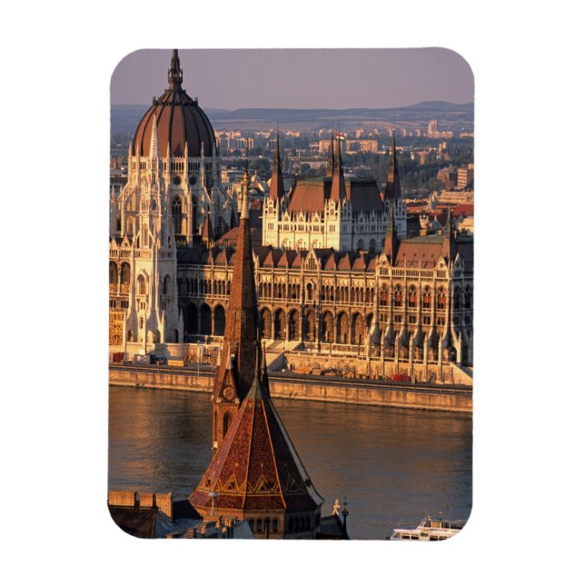Budapest, Hungary, Danube River, Parliament Magnet (Vertical)