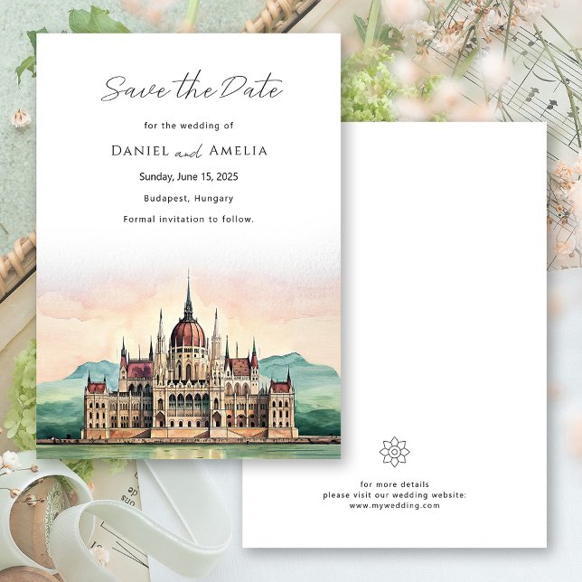 Budapest Hungary Destination Wedding Save The Date (Budapest Hungary Destination Wedding Save The Date)