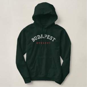 BUDAPEST, Hungary Embroidered Hoodie