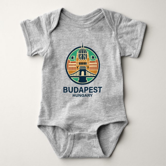 Budapest Hungary Europe Baby Bodysuit (Front)