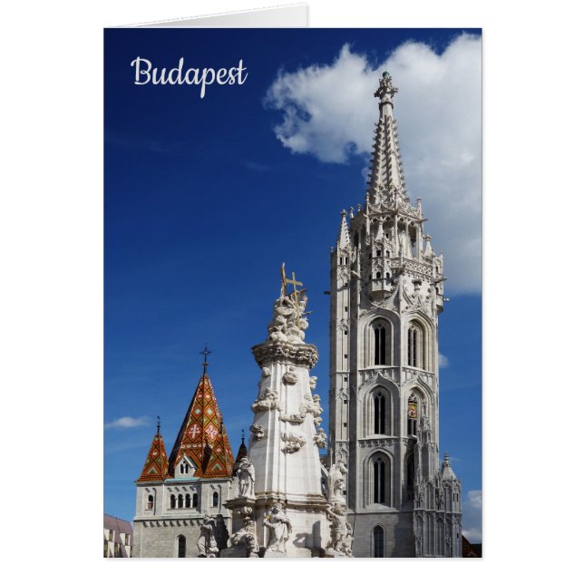 Budapest Hungary Matthias Church Cards (Front)