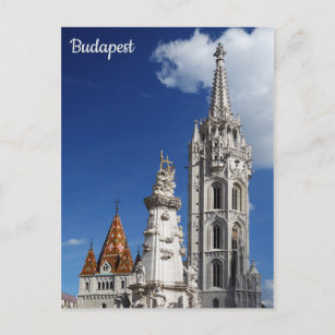 Budapest Hungary Matthias Church Postcard