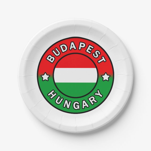 Budapest Hungary Paper Plates (Front)