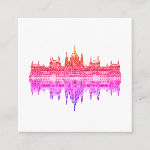 Budapest Hungary Parliament Architecture Sketch Enclosure Card