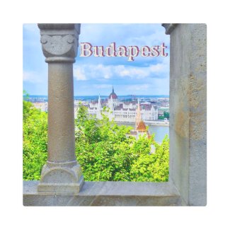 BUDAPEST, HUNGARY/ PARLIAMENT BLDG.  METAL PRINT