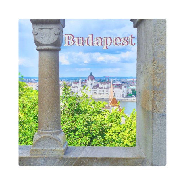 BUDAPEST, HUNGARY/ PARLIAMENT BLDG.  METAL PRINT (Front)