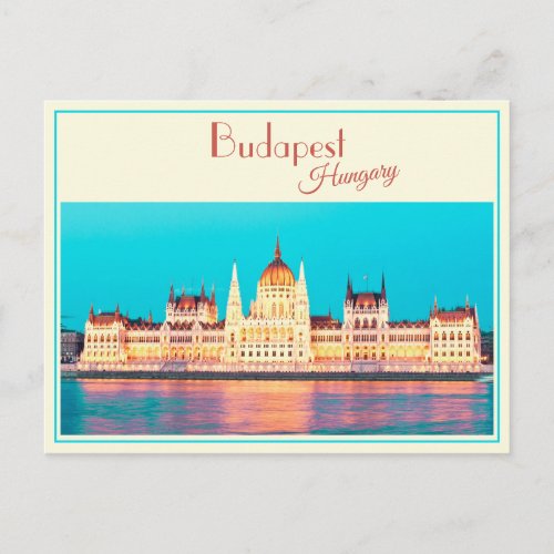 Budapest Hungary Parliament Vintage Postcard