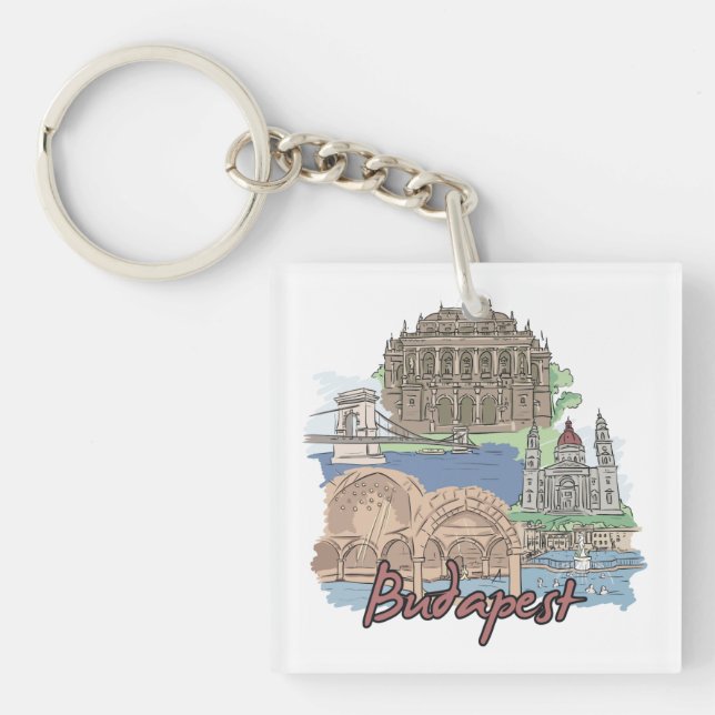 Budapest - Hungary.png Keychain (Front)