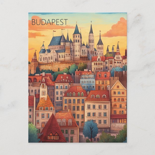 Budapest Hungary Postcard (Front)