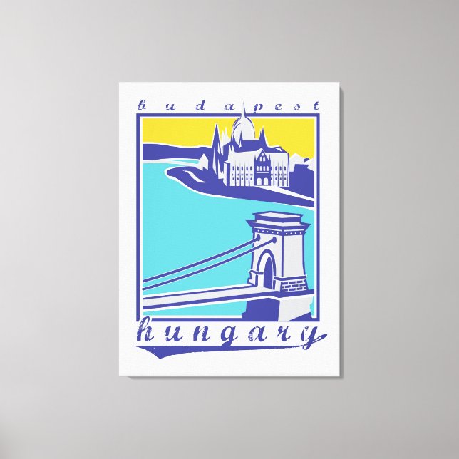 Budapest, Hungary, poster Canvas Print (Front)