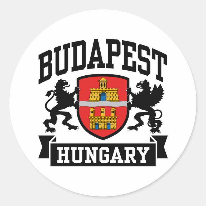 Budapest Hungary Round Stickers