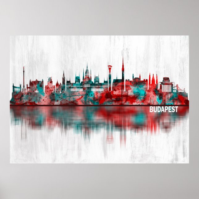 Budapest Hungary Skyline Poster (Front)
