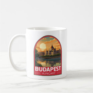 Budapest Hungary Travel Art Vintage Coffee Mug