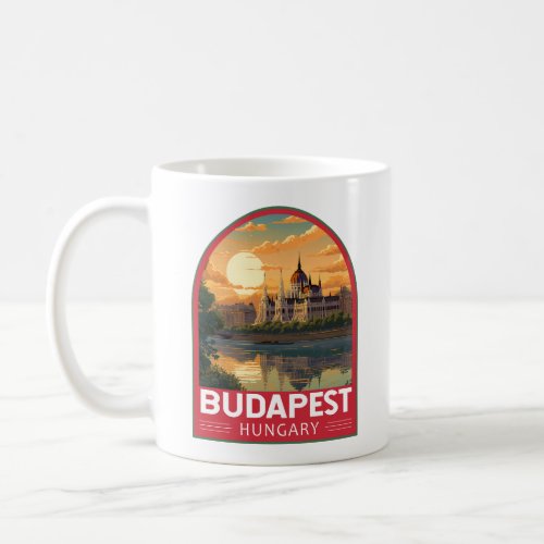 Budapest Hungary Travel Art Vintage Coffee Mug