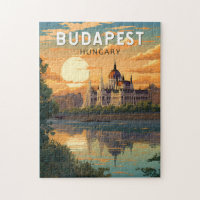 Budapest Hungary Travel Art Vintage