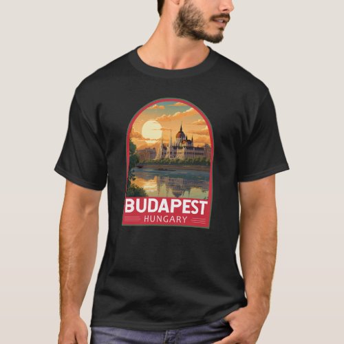 Budapest Hungary Travel Art Vintage T_Shirt