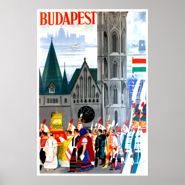 Budapest, Hungary travel poster  (Front)