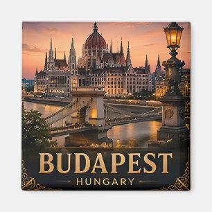 🧲 Budapest Hungary Vacation Keepsake For Trips 🧲 Magnet